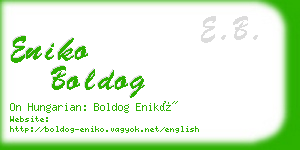 eniko boldog business card